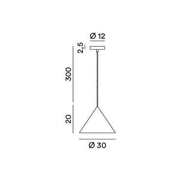 Perenz Iconic – sospensione metallo Ø 30/40/50 cm, finiture multiple